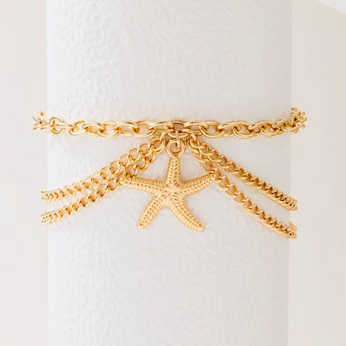 Bracelet cheville étoile de mer