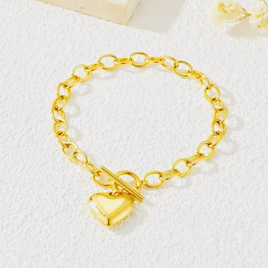 Bracelet coeur enchaîné