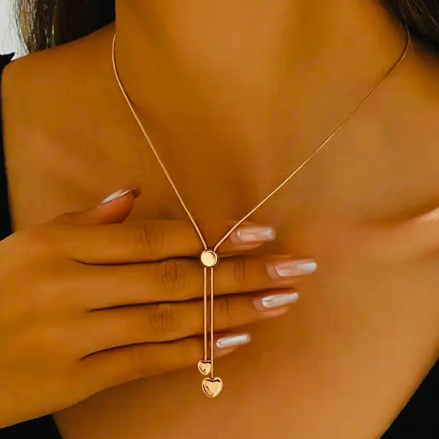 Collier Double coeur